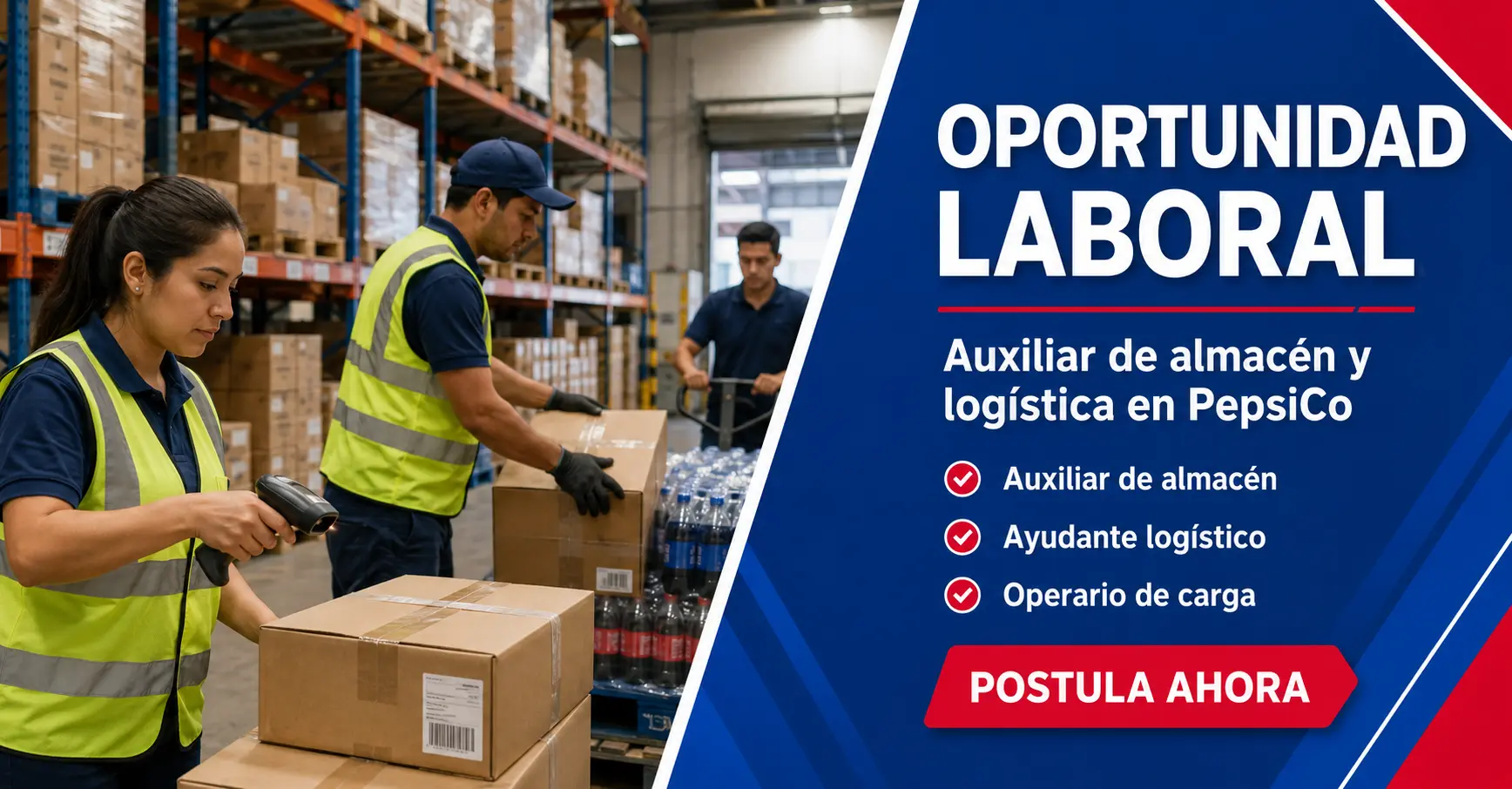 Lee más sobre el artículo Auxiliar de almacén y logística en PepsiCo