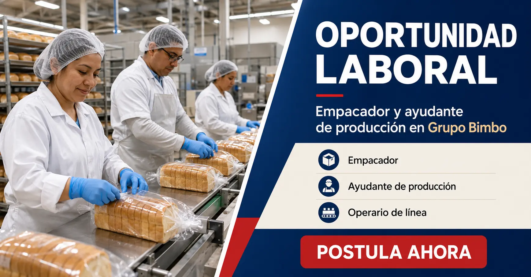 En este momento estás viendo Empacador y ayudante de producción en Grupo Bimbo