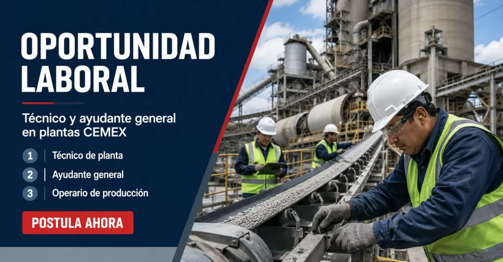 Técnico y ayudante general en plantas CEMEX