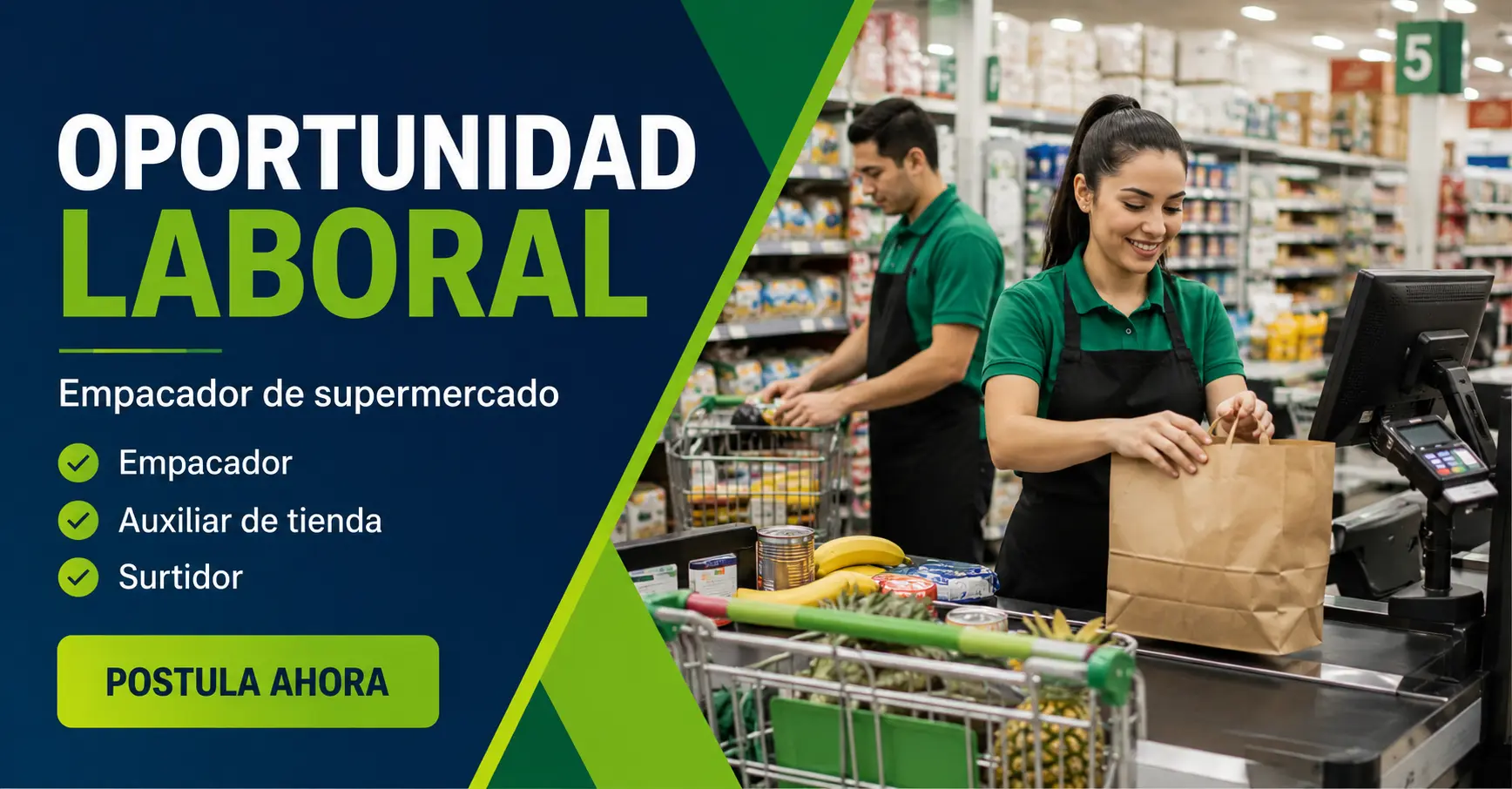 Lee más sobre el artículo Empacador de supermercado contratación inmediata