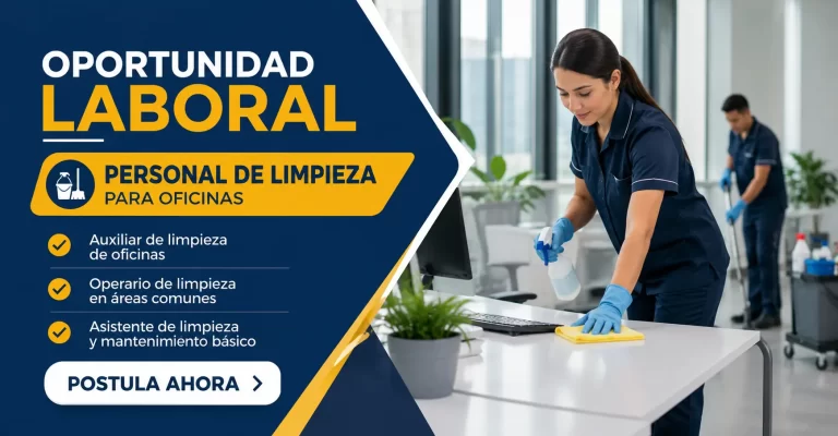 Lee más sobre el artículo Personal de limpieza para oficinas turno fijo