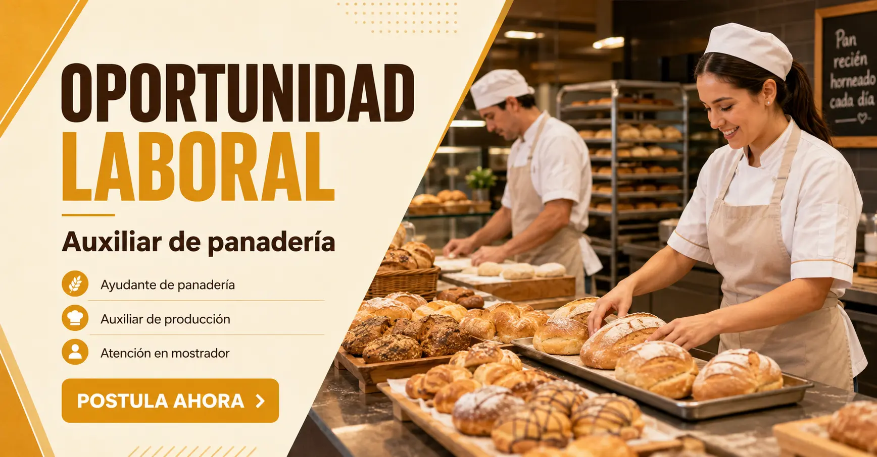 Lee más sobre el artículo Auxiliar de panadería producción y atención