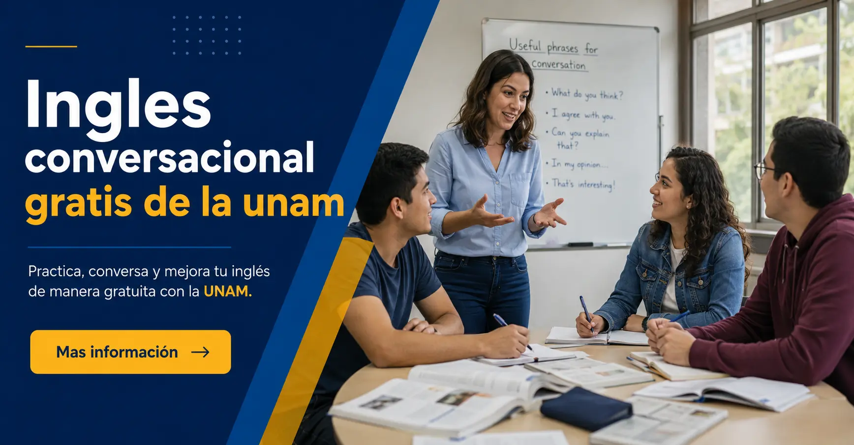 Lee más sobre el artículo Ingles conversacional gratis de la unam